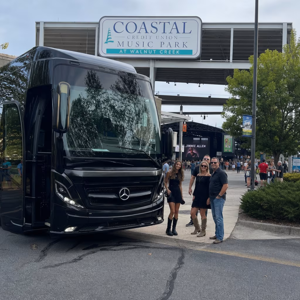 Rent a Bus to Coastal Credit Union Music Park at Walnut Creek