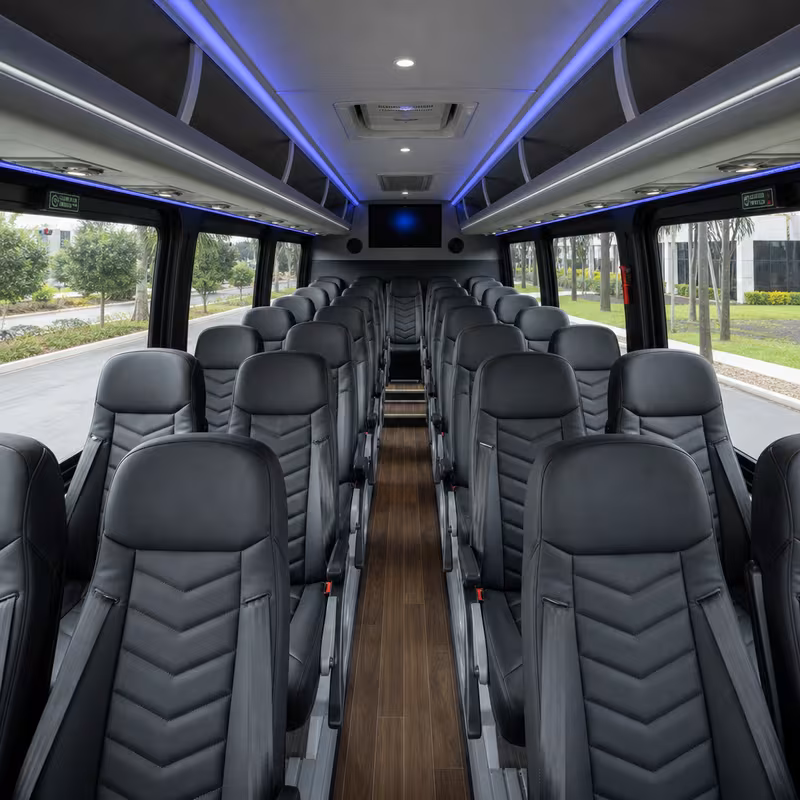 15-35 Passenger Minibus Interior