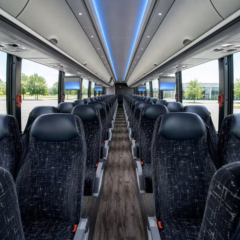 40-56 Passenger Charter Bus Interior