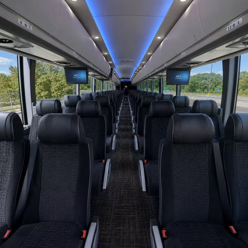 40-56 Passenger Charter Bus Inside