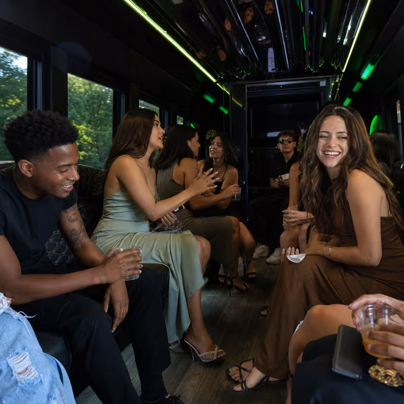 Black Mercedes Sprinter van staged for an Raleigh Private Event Transportation group