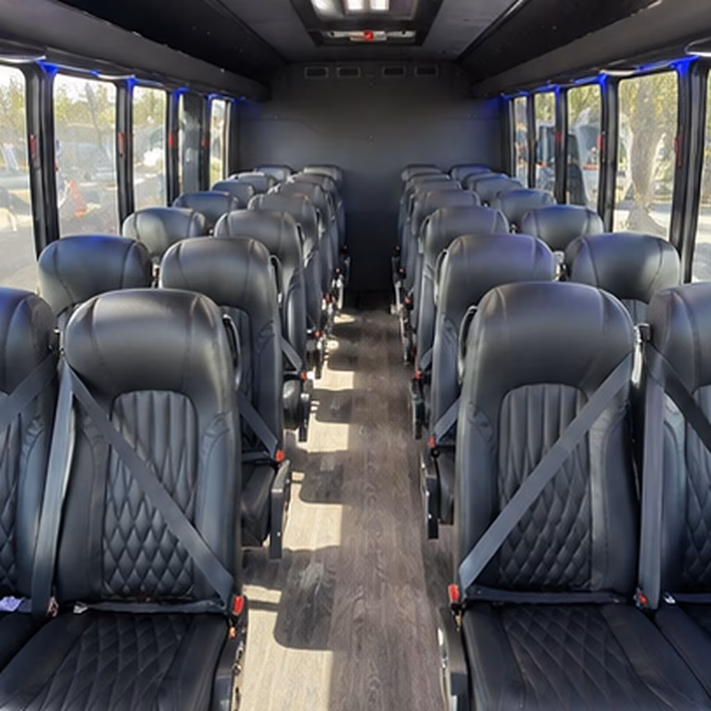 Raleigh Airport Shuttle & Transportation party bus interior