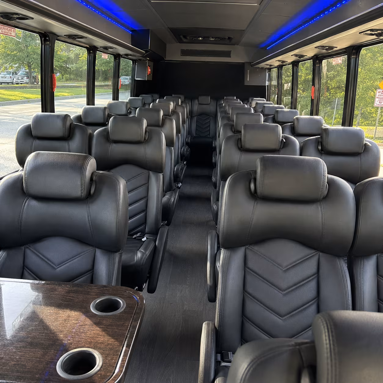 Raleigh Bachelor & Bachelorette Transportation party bus exterior