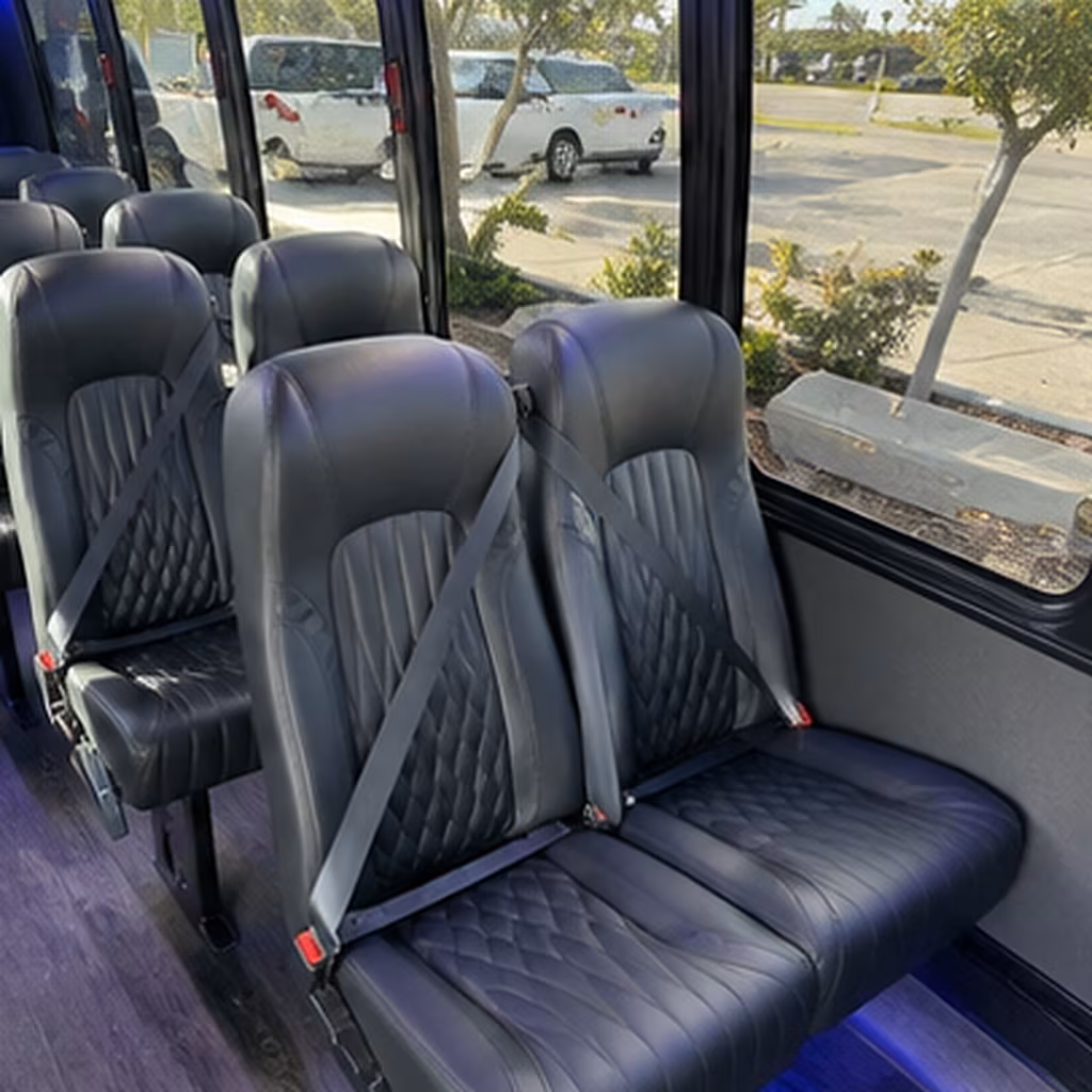 Raleigh Corporate Transportation party bus interior
