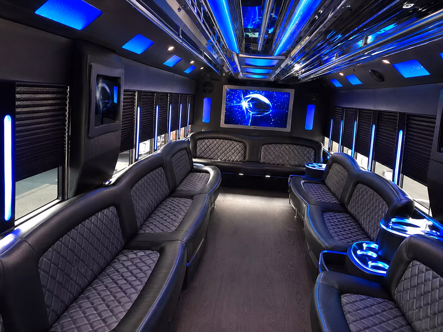 Raleigh Private Event Transportation party bus exterior