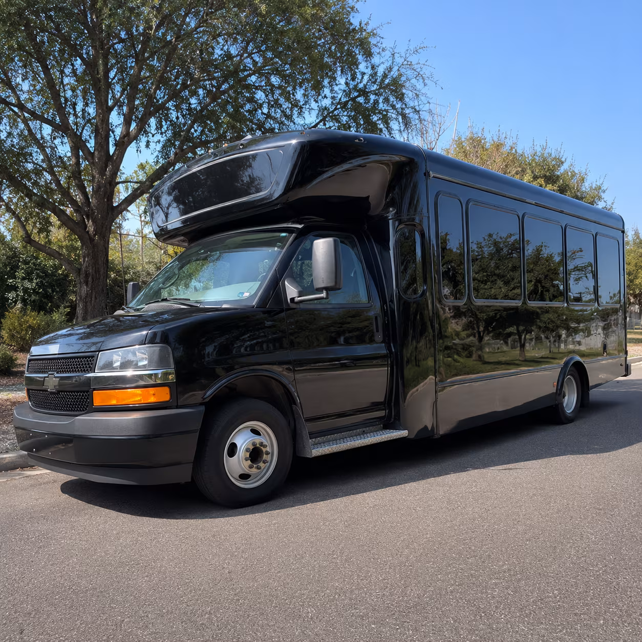 Raleigh Prom & Homecoming Transportation party bus exterior