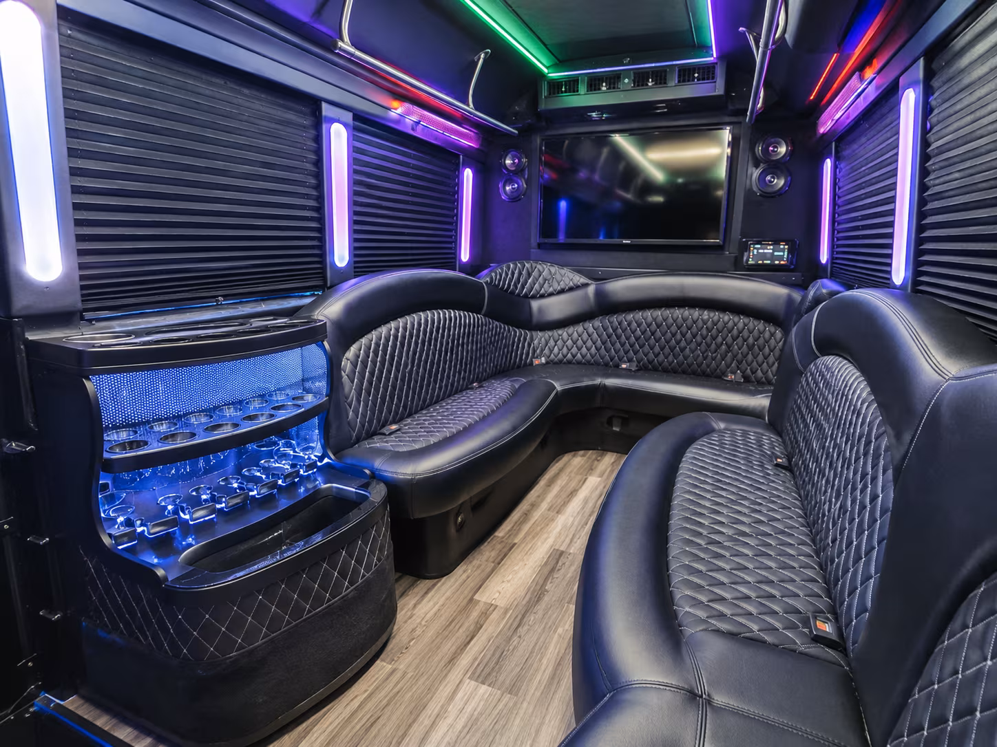 Raleigh Prom & Homecoming Transportation party bus exterior