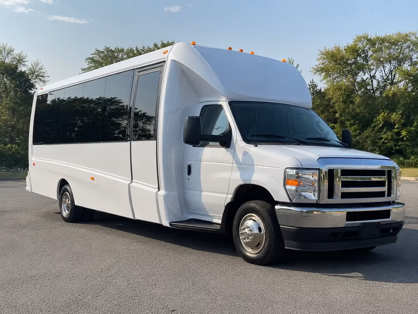 Raleigh Sporting Event Transportation party bus exterior