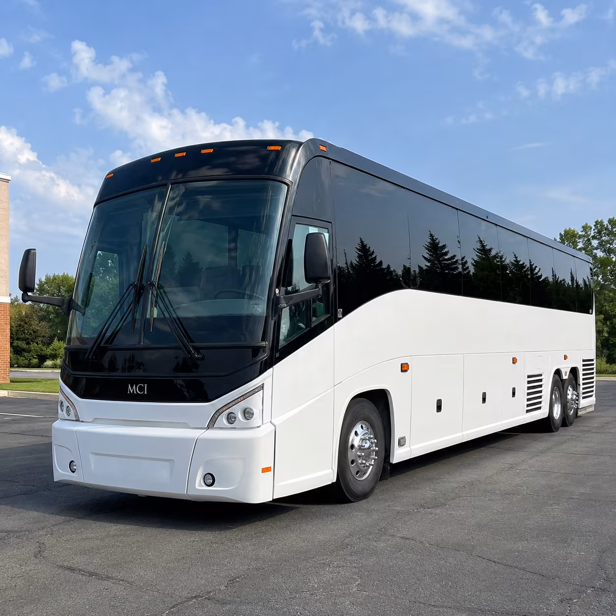 Raleigh Wedding Transportation party bus exterior
